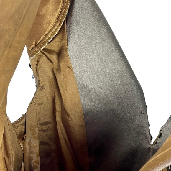 NANETTE LEPORE SEQUIN SILK DROP WAIST GATHERED PLEAT COCKTAIL DRESS - Picture 13 of 17